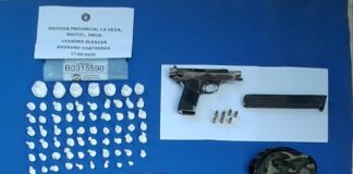 DNCD interviene en sector Barranca en La Vega ; Ocupa drogas, armas y chalecos antibalas
